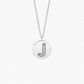 Facett Initial J Pendant - Silver | The Collaborative Store