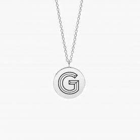 Facett Initial G Pendant - Silver | The Collaborative Store