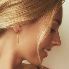 The Line Hoop Earrings | The Collaborative Store
