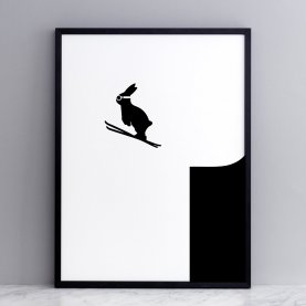 Ski Jumping Rabbit Print | The Collaborative Store