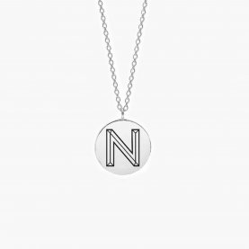Facett Initial N Pendant - Silver | The Collaborative Store