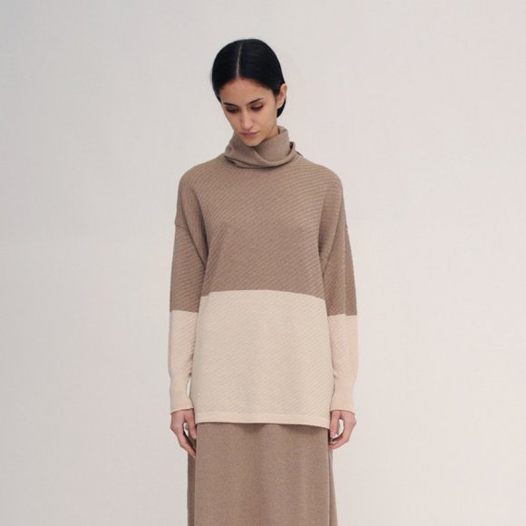 Alondra Two-Tone Merino Sweater | The Collaborative Store