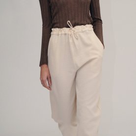 Eriko Organic Cotton Trousers in Ecru | The Collaborative Store