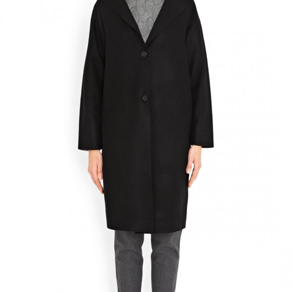 Structured Wool Coat in Black | The Collaborative Store