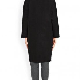 Structured Wool Coat in Black | The Collaborative Store