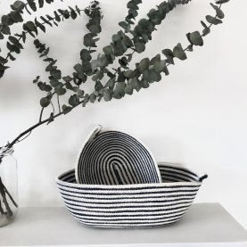 Small Striped Cotton Rope Basket (Exclusive) | The Collaborative Store